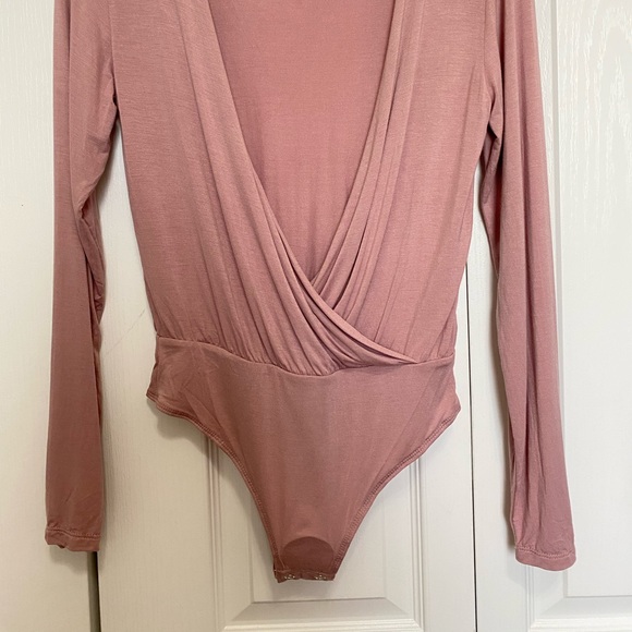 Dusty Pink Long Sleeve Bodysuit - Picture 9 of 9
